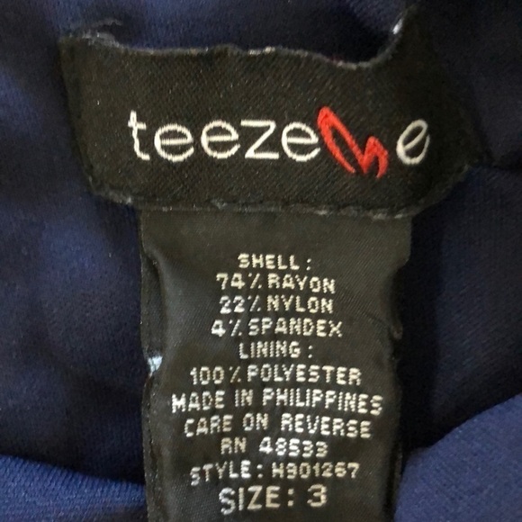 EUC Navy blue formal dress size 3 Juniors - Picture 5 of 5